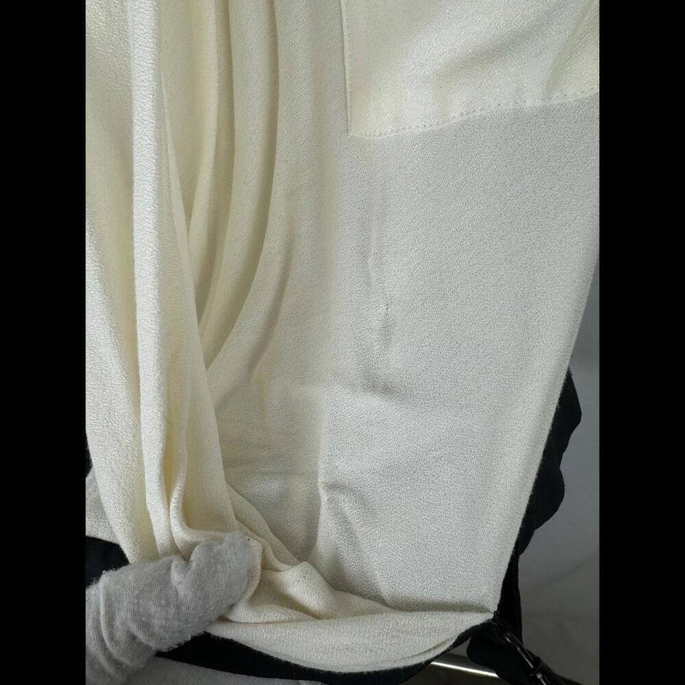 Helmut Lang Wrap Buckle Hem Blouse Ivory Size M - Picture 3 of 7